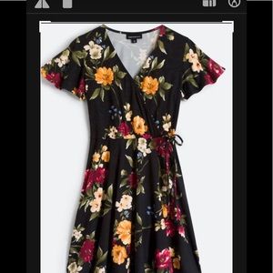 Fortune + Ivy soft black wrap dress